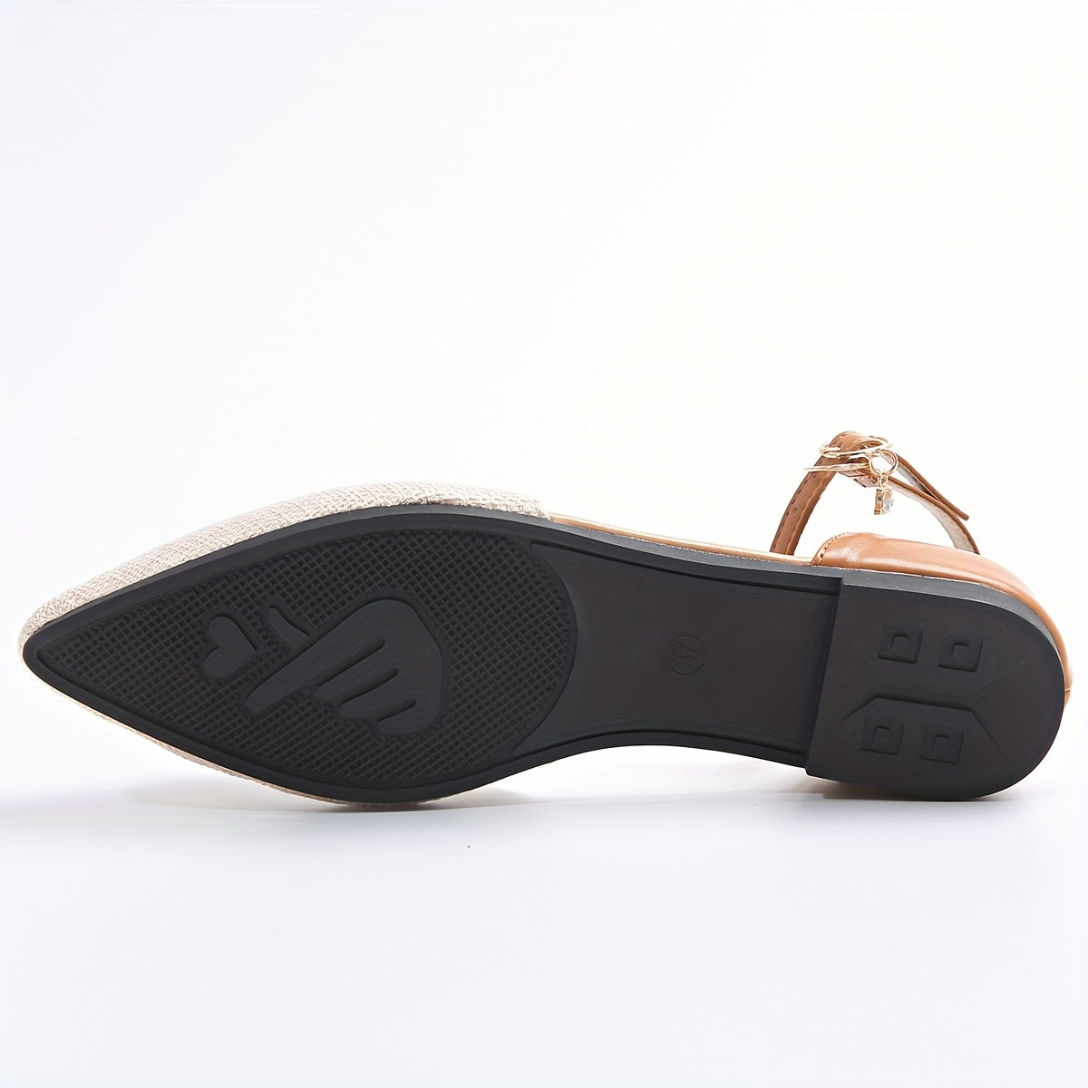 Summer Women'S Flats, Elegant Pointed Toe Buckle Back Strap Sandals - Breathable And Comfortable Fit, with Ankle Straps, Suitable for Everyday Wear.