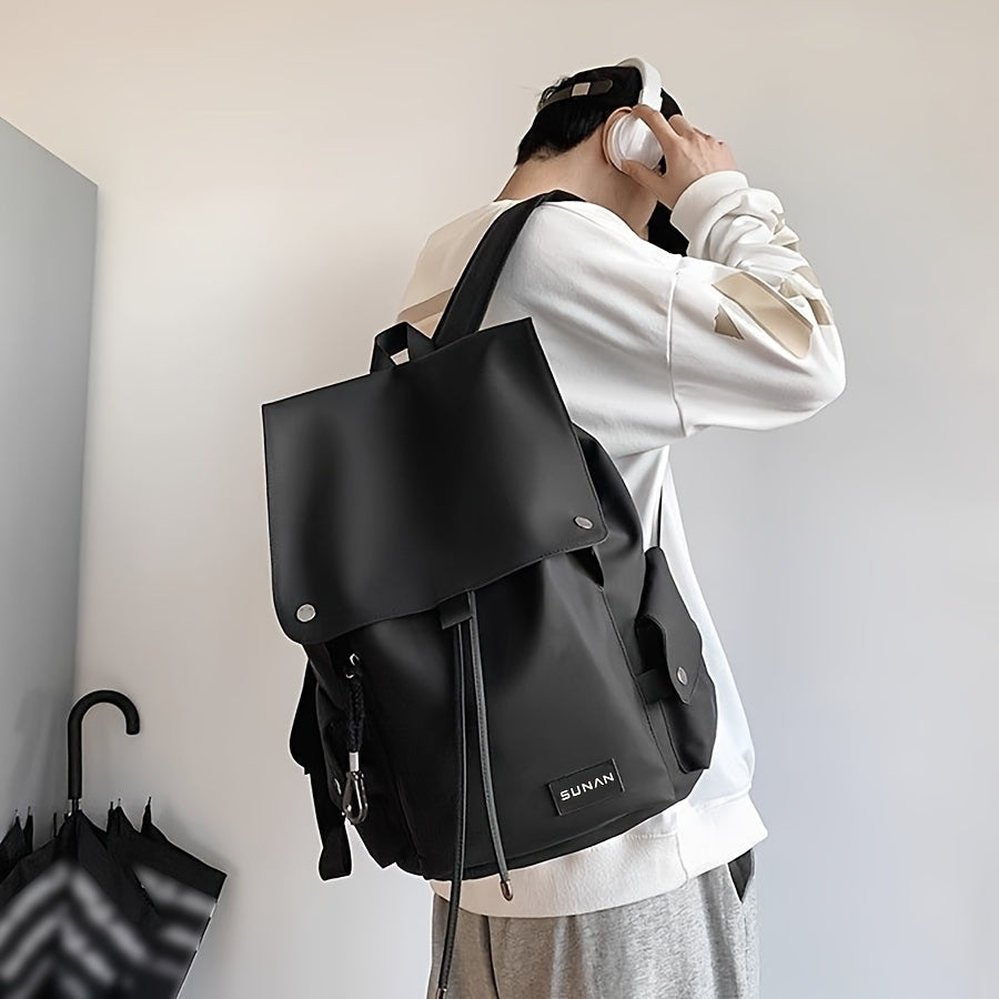 Trendy Large Flap Backpack For Men Women, Campus Stylish Street Style Backpack For High School & College