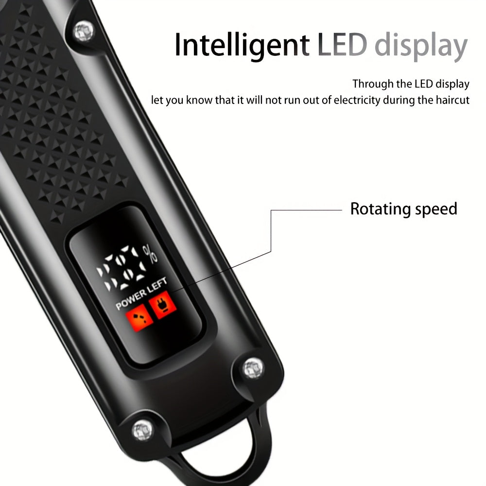 USB Rechargeable Electric Hair Clippers | Professional Home Barber | Portable Hair Trimmer | Black Design | Stylish Hair Cutting Tool | Modern Hair Clipper | Compact Hair Trimmer