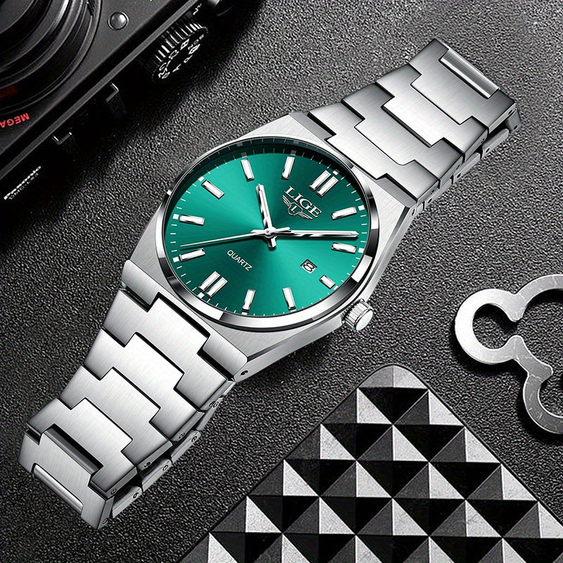 LIGE Stylish Vintage Design Women'S Quartz Timepiece Classic Date Quartz Watch for Men with Luminous Features