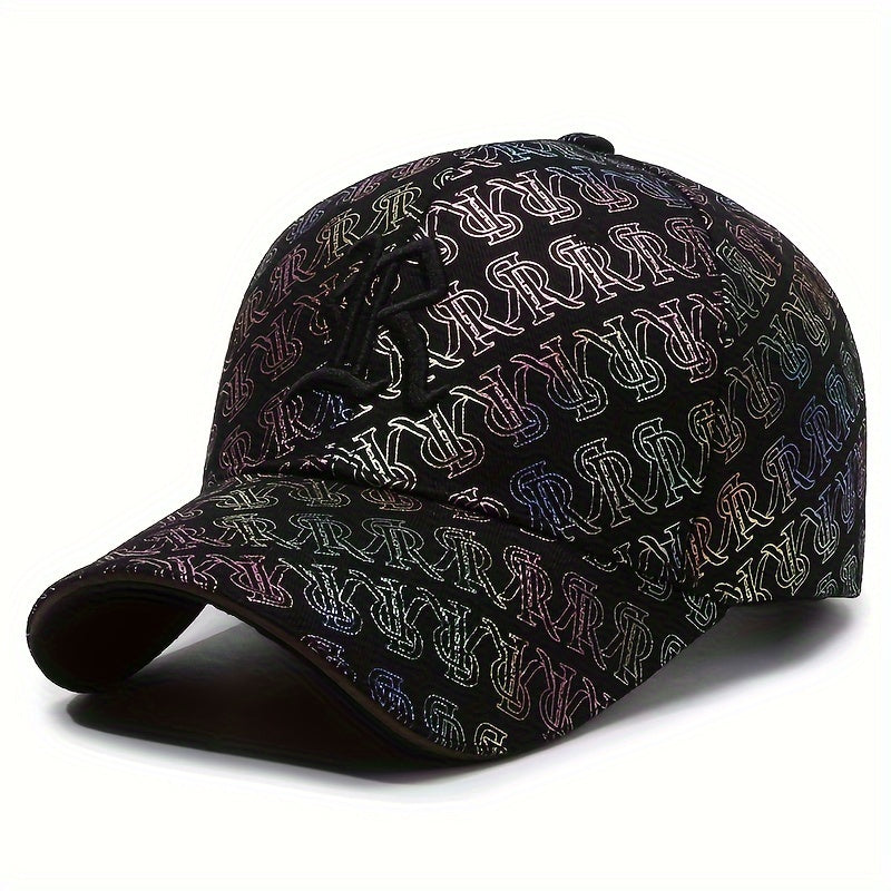 Men's Funky Embroidery Baseball Cap, Seasonable Casual Stylish High-End Baseball Cap With Adjustable Strap For Men And Women