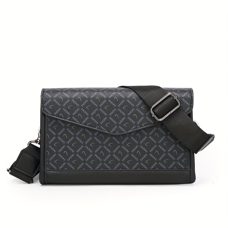 Men‘S Classic Square Single Shoulder Bag, Envelope Bag, College Bag, Ideal Gifts for Father Husband Boyfriend