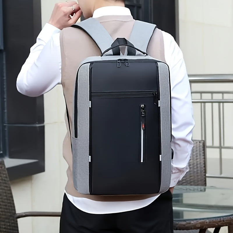 INNBagOther Stylish Unisex Business Backpack - Large Capacity, Multi-Compartment, Adjustable Straps, Durable for Travel, Commuting & Outdoor Adventures, Blac