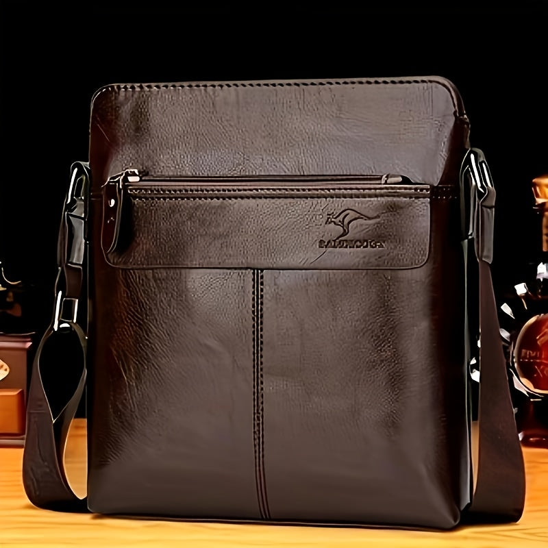 1pc Large Capacity Men'S Shoulder Bag - Adjustable Crossbody Sling with Multiple Compartments, Brown Business & Casual Bag for Work, Travel, Everyday Use - Unique Gift for Him, Birthday, Christmas, Work Shoulder Bag, Sophisti
