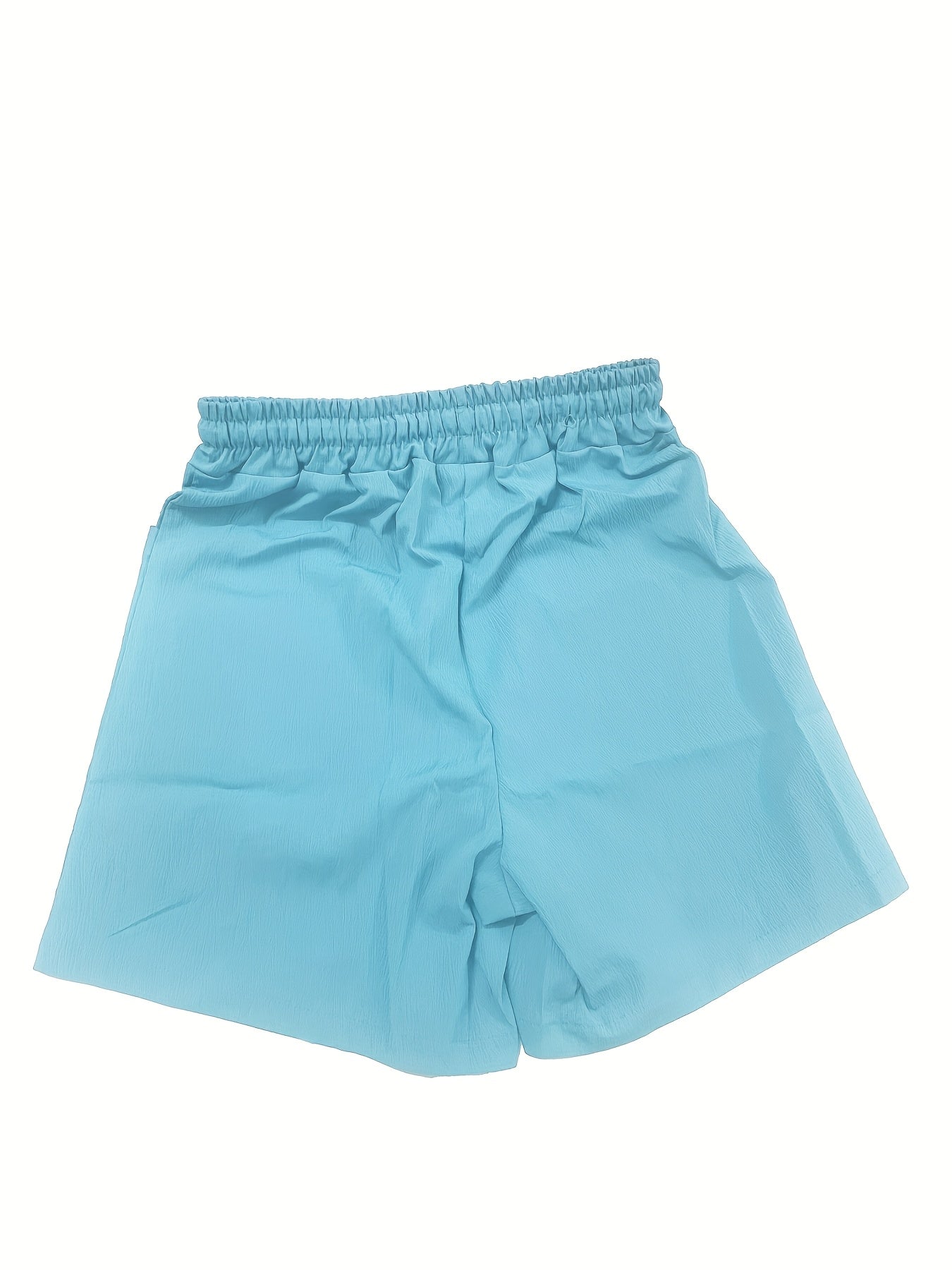 Women's Beige Cargo Shorts - Casual & Stylish, Solid Color with Drawstring Waist and Pockets, Polyester Blend, Machine Washable, All-Season Comfort