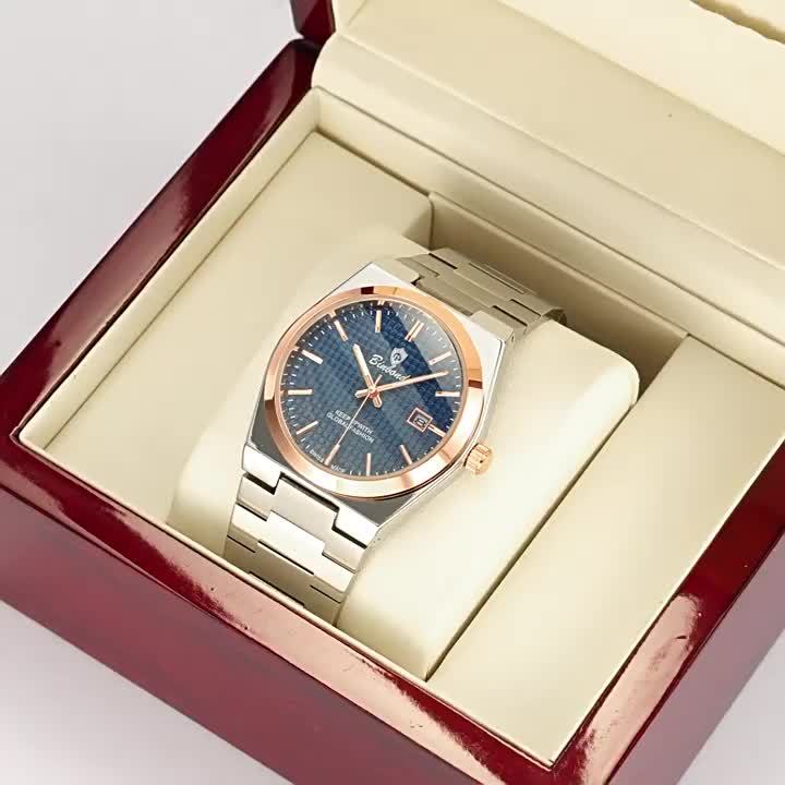 BINBOND Men's Classic Waterproof Quartz Watch with Stainless Steel Band, Luminous Dial & Date Feature - Perfect for Business or Casual Wear, Cool And Handsome Style