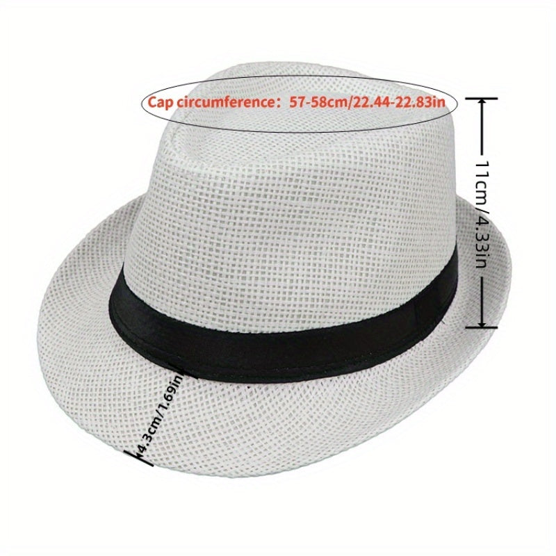 8pcs Set Hat Unisex Straw Sunshade Breathable Sun Hat Bucket Hat Casual Top Hat Summer Hat
