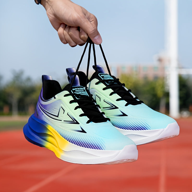 Men'S Breathable Lightweight Running Sneakers - Stylish Color-Block Design, Comfortable Low-Top Casual Shoes for All-Day Wear, Casual Sneakers | Fashionable Casual Shoes | Comfortable Footwear