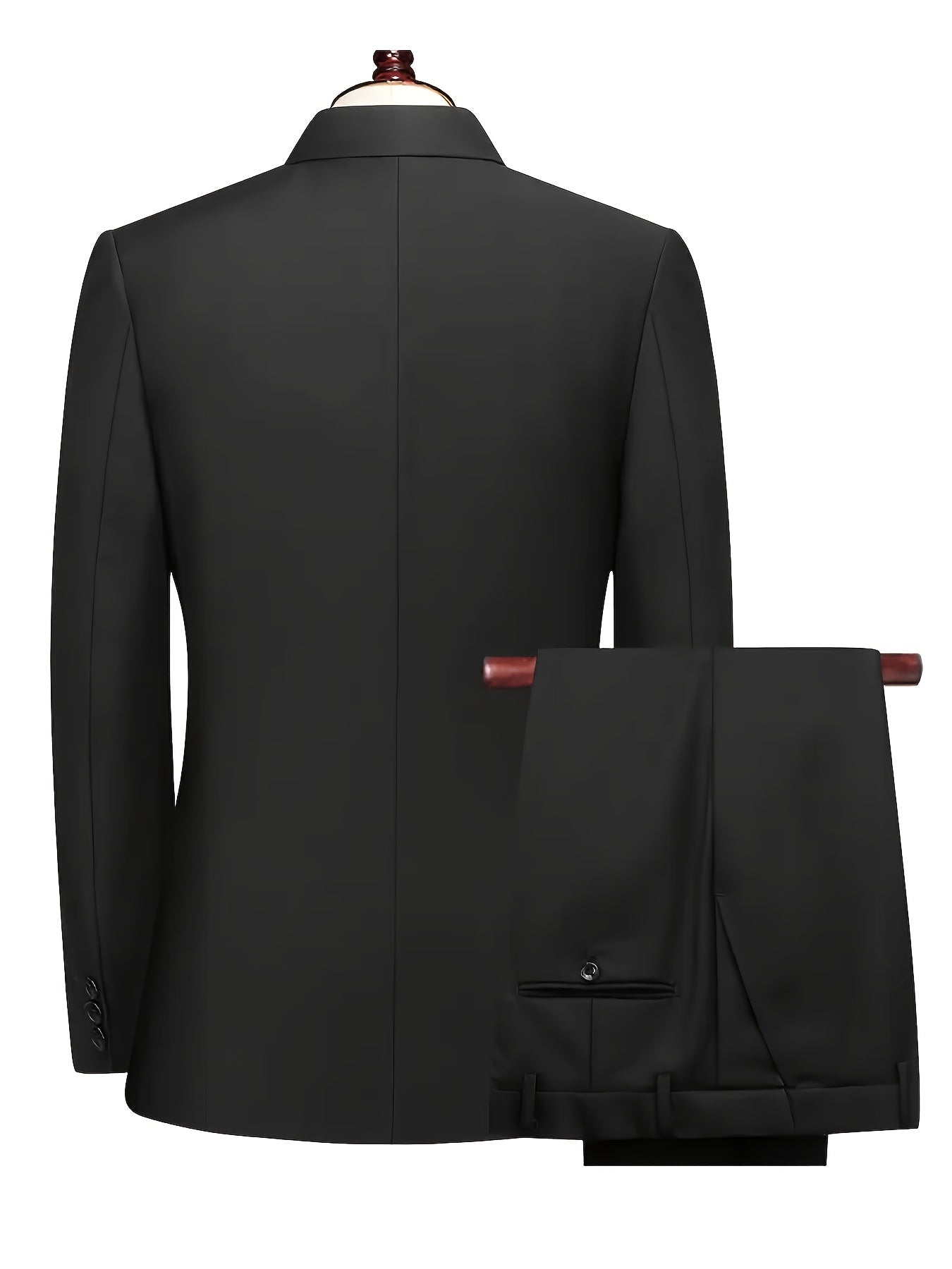 2pcs Luxury Classic Men'S Solid Color Suit - Notched Lapel Blazer and Pants, Regular Fit, Long Sleeve, Traditional Silhouette, Ideal for Weddings, Business Meetings - High-Quality Fabric, Comfortable Wear, Stylish Design, Wed