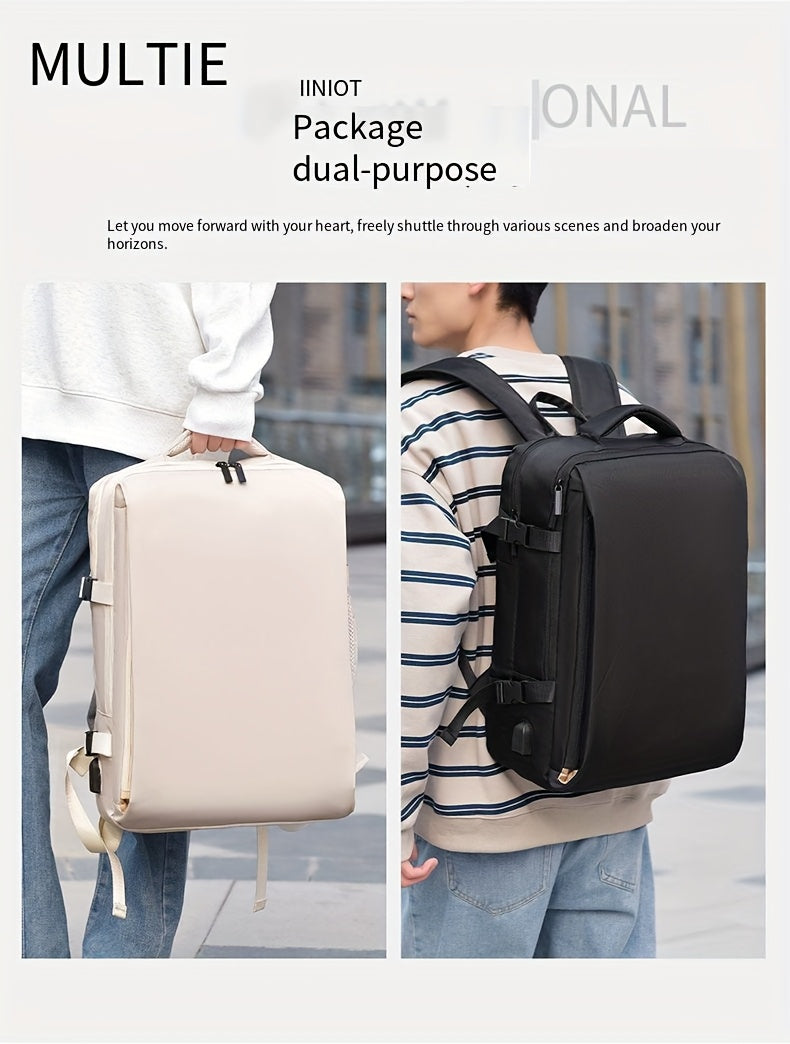 Men's Professional Laptop Backpack - Large Capacity Business Backpack with 39.62cm Laptop Compartment, Heavy-Duty Zipper Closure, Padded Shoulder Straps - Sleek Black Backpack for Office, Travel, Meetings - Durable Carry-On B