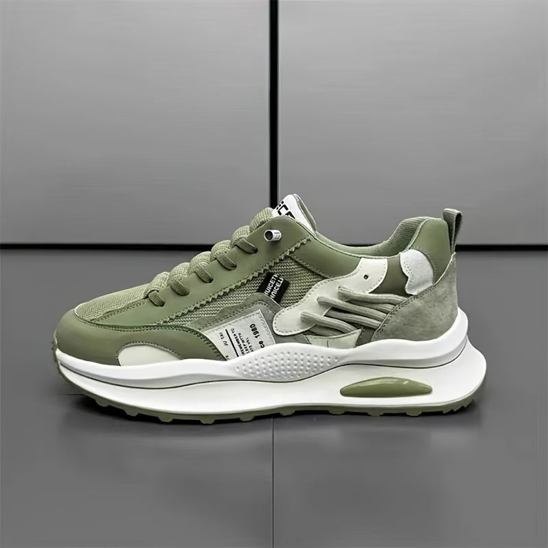 Popular New Fashionable Thick-Soled Sports Shoes for Men, Breathable, Wear-Resistant, Non-Slip, Lightweight Running Shoes, Casual Versatile