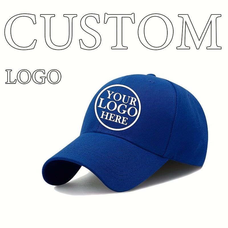 Customizable Baseball Cap - Adjustable, Lightweight Polyester Hat for Men & Women - Personalize with Text, Photos, or Logo - Available in Multiple Colors, Custom Baseball Cap, Without Battery