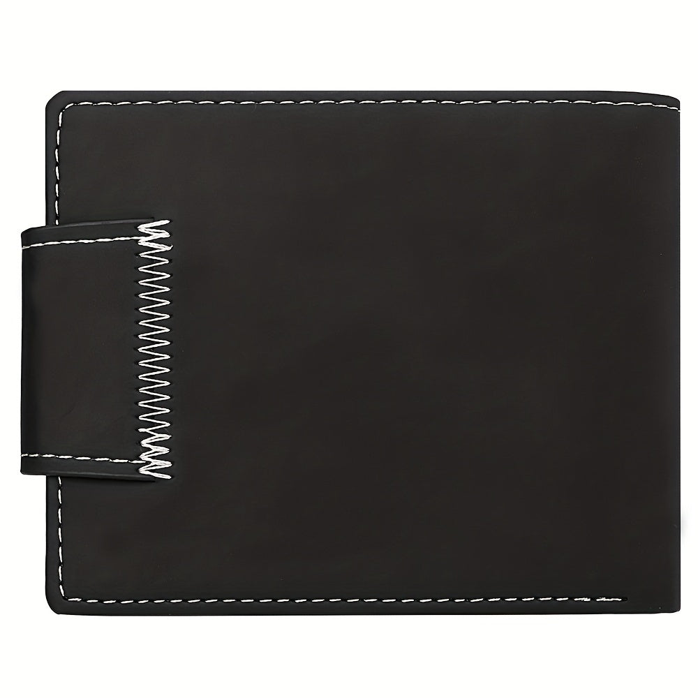 Fashion Eagle Wallet For Men, Zipper Snap Coin Credit Card Bag, Frosted PU Leather Clip For Men