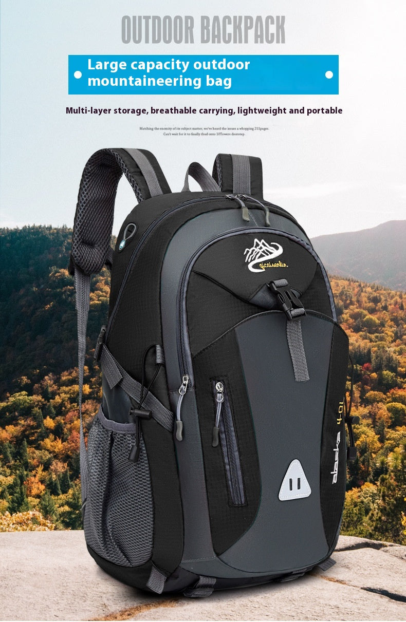 35L Large Capacity Hiking Backpack - Durable Polyester, Adjustable Shoulder Straps, Multiple Compartments for Camping, Travel & Outdoor Adventures - Ideal Gift for Hikers, Backpacking Gear