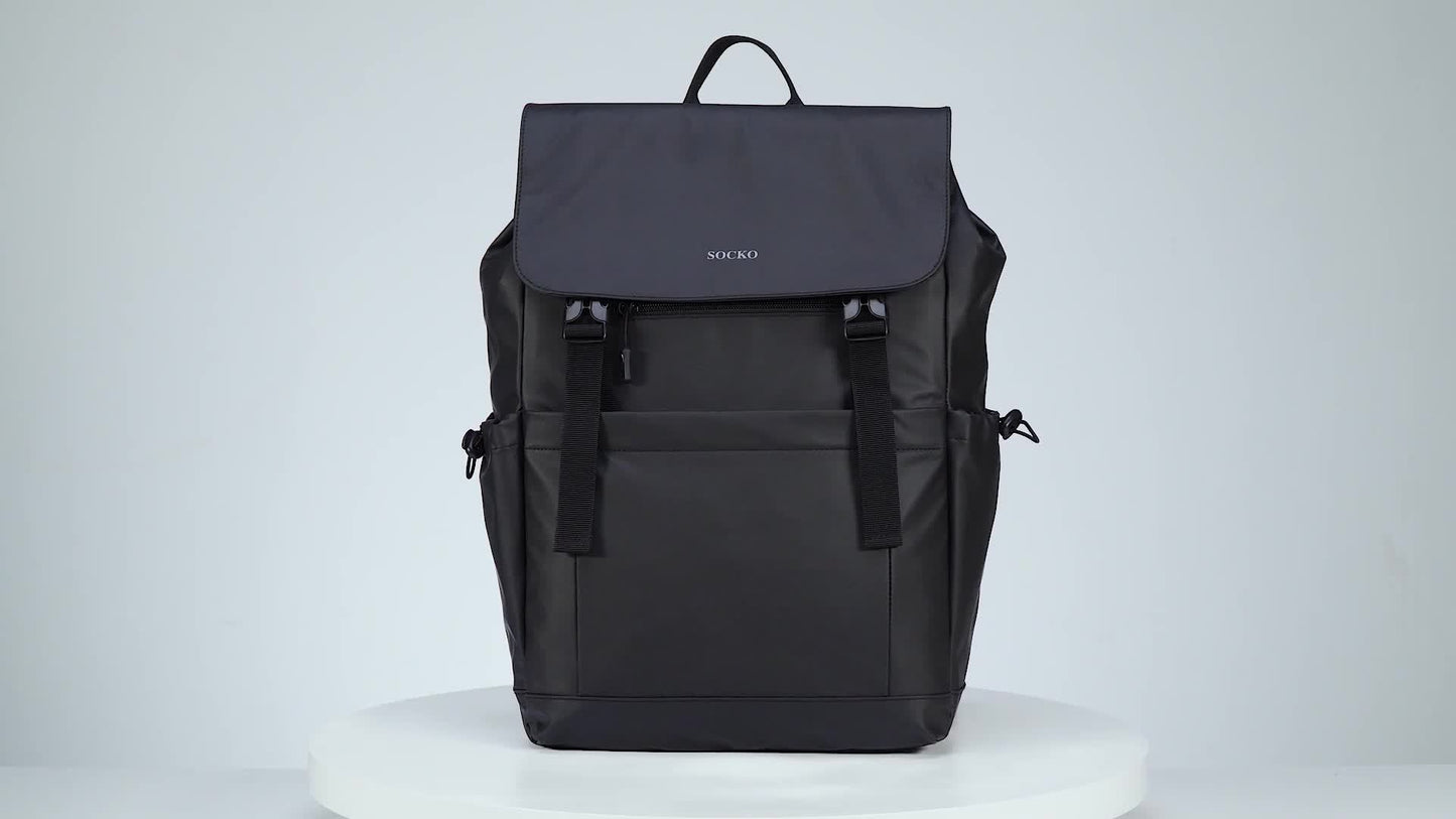 Business Travel Backpack | Men'S Stylish Black & Gray-Green Large-Capacity Backpack with Dry Wet Separation | Perfect for Business Trips, Gym, Swim & Short Stays | Durable Commuter Backpack for Work, School, and Travel | 60-I