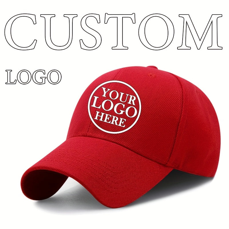 Customizable Baseball Cap - Adjustable, Lightweight Polyester Hat for Men & Women - Personalize with Text, Photos, or Logo - Available in Multiple Colors, Custom Baseball Cap, Without Battery