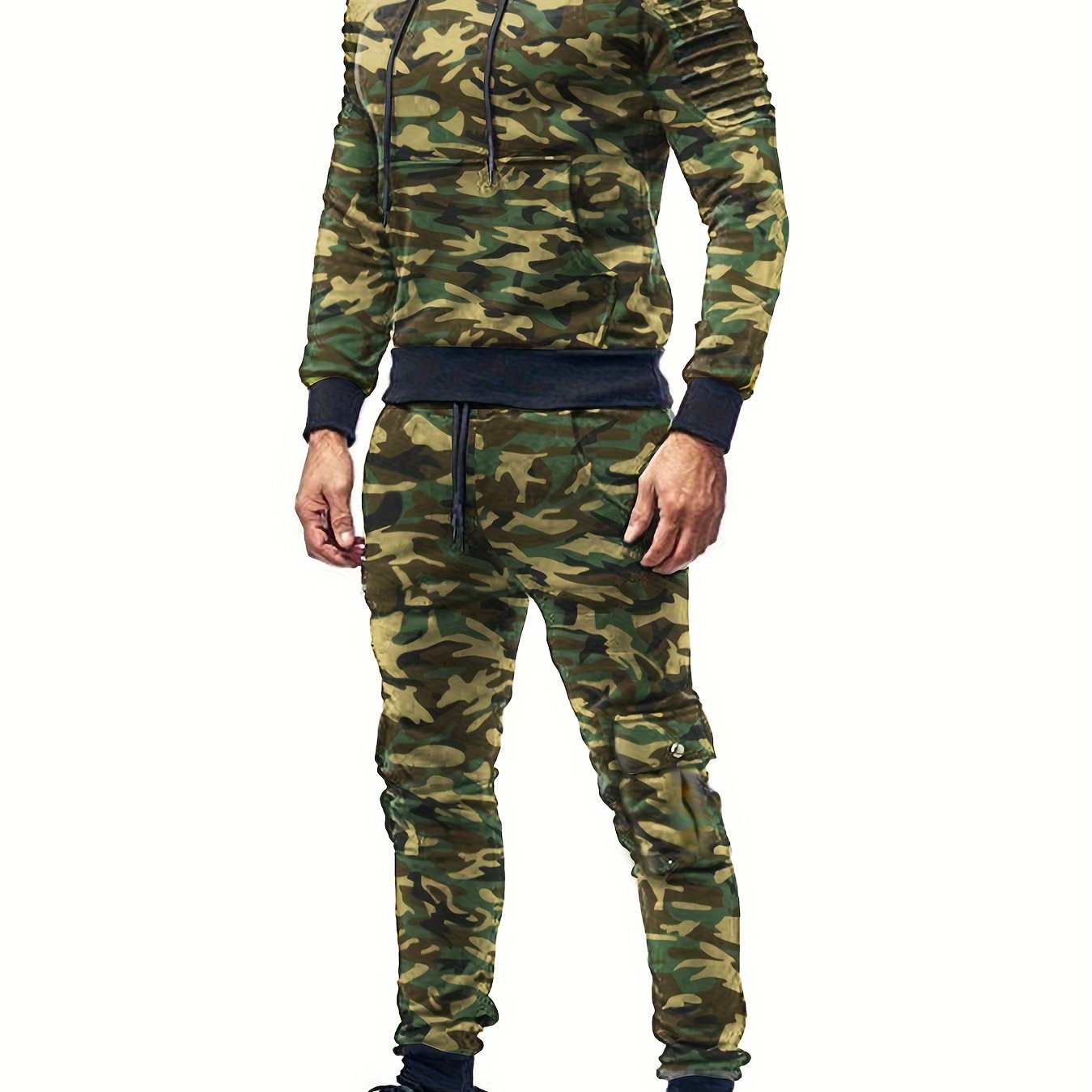 Men's Tracksuit 2 Piece Pullover Hoodie Sweatsuit Sets Casual Jogging Athletic Suits With Drawstring