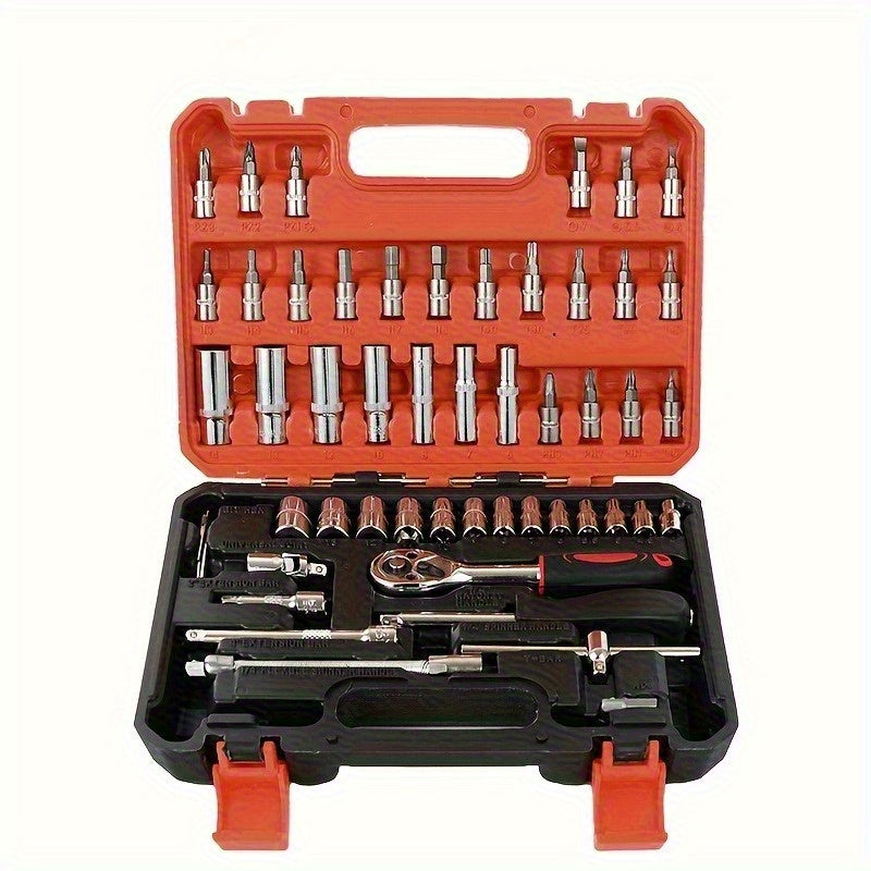 Multifunctional Integrated-Piece and 216pcs Car Repair Set, Suitable, Bicycles, Motorcycles Manual Wrench Socket Set, All-in-One Integrated Solution WY46&216-H4-0510-14