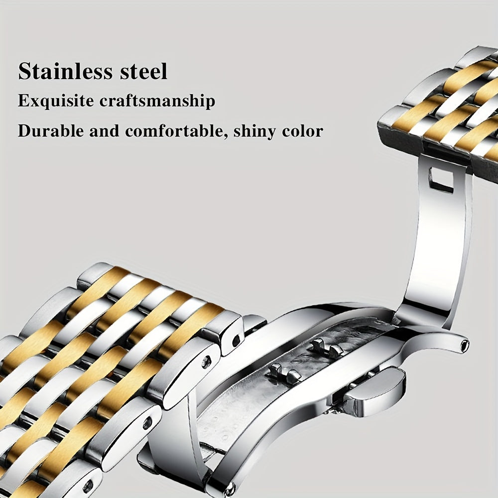Luminous Calendar Men's Quartz Watch Business Sports Teenagers Trend Stainless Steel Student Wristwatches, Ideal choice for Gifts Christmas Gift Valentine's Day