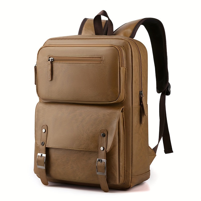Men'S Simple Large Capacity Business Travel Backpack, Material, Daily Commute Sports Casual Computer Bag for College Students
