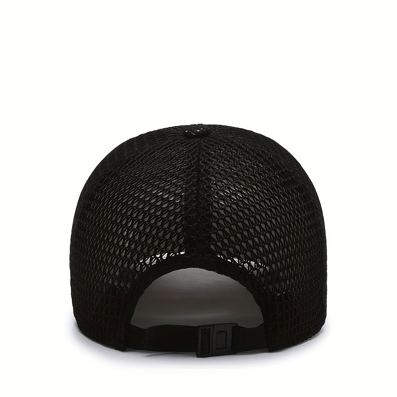 Breathable Mesh Baseball Cap for Men & Women - Adjustable Snapback, Large Eyelet Design for Sun & Fish Protection, Ideal for Outdoor Activities, Casual Wear Cap|Breathable Mesh Cap|Wide Brim Ha