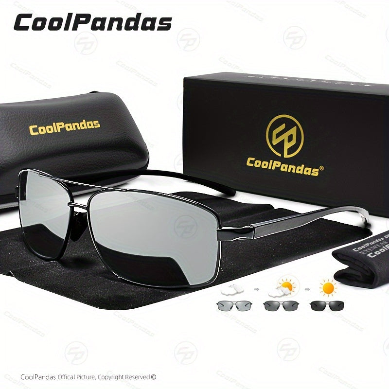 Coolpandas Brand Top Photochromic Glasses for Men And Women, Polarized Chameleon Glasses for Outdoor Sports, Fishing, Driving Goggles with Anti-Glare Features.