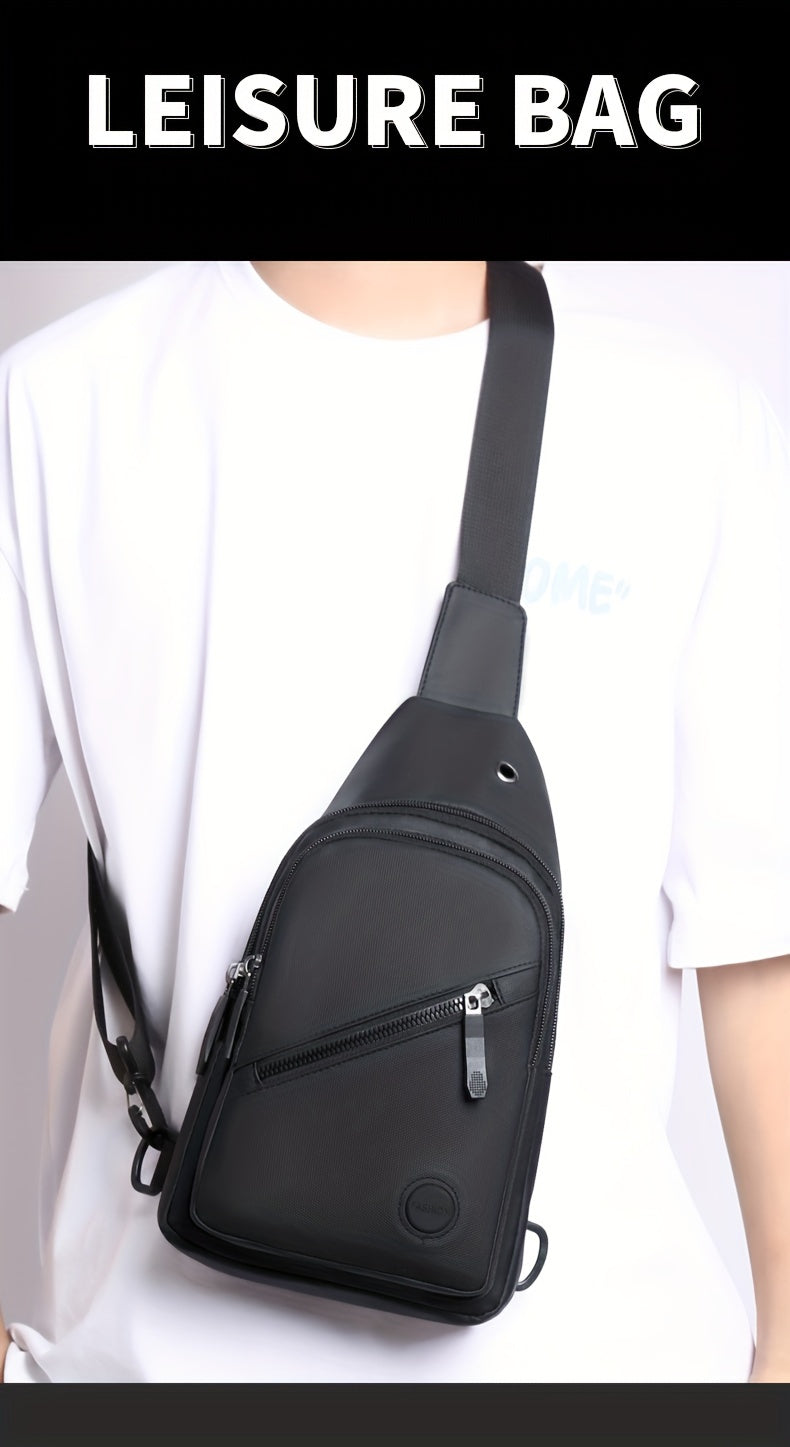 Stylish Men's Chest Bag Multifunctional Student Crossbody Bag Daily Commuting Trendy Versatile Shoulder Bag Outdoor Sports Bag Riding Small Backpack