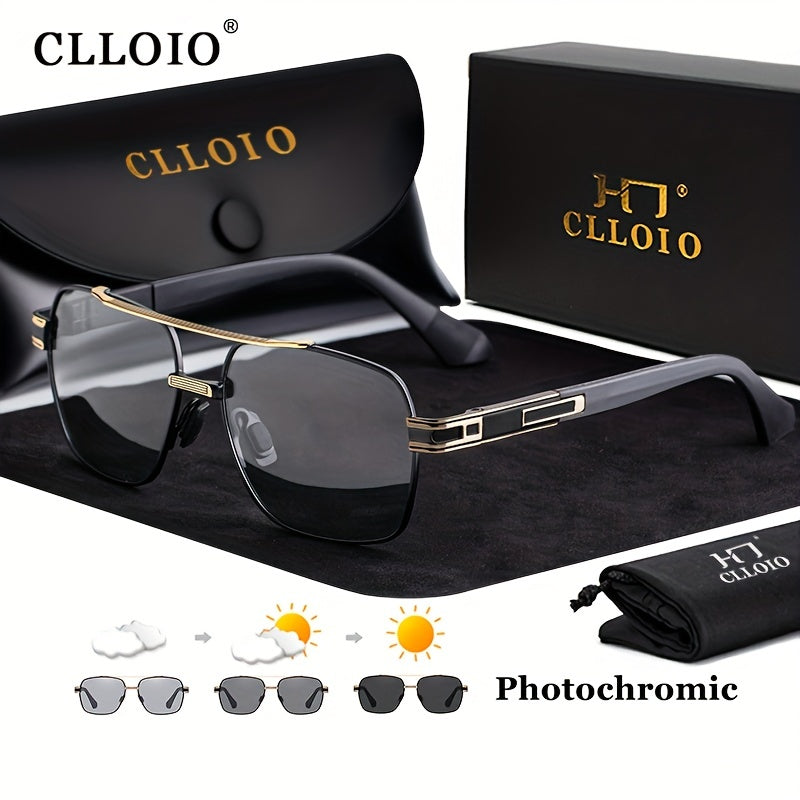 CLLOIO Top Quality Photochromic Men Women Polarized Driving Chameleon Anti-glare Sport UV400