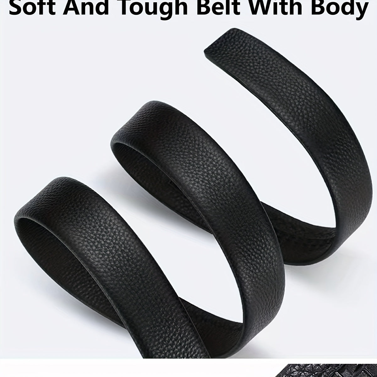 Men's Luxury Belt with Automatic Buckle - Adjustable 120-130cm, Formal & Casual Dress Belt, Alloy Construction for Everyday & Special Occasions - Sophisticated Men's Accessory, Belt Accessories, Stylish Crocodile Texture, Tex
