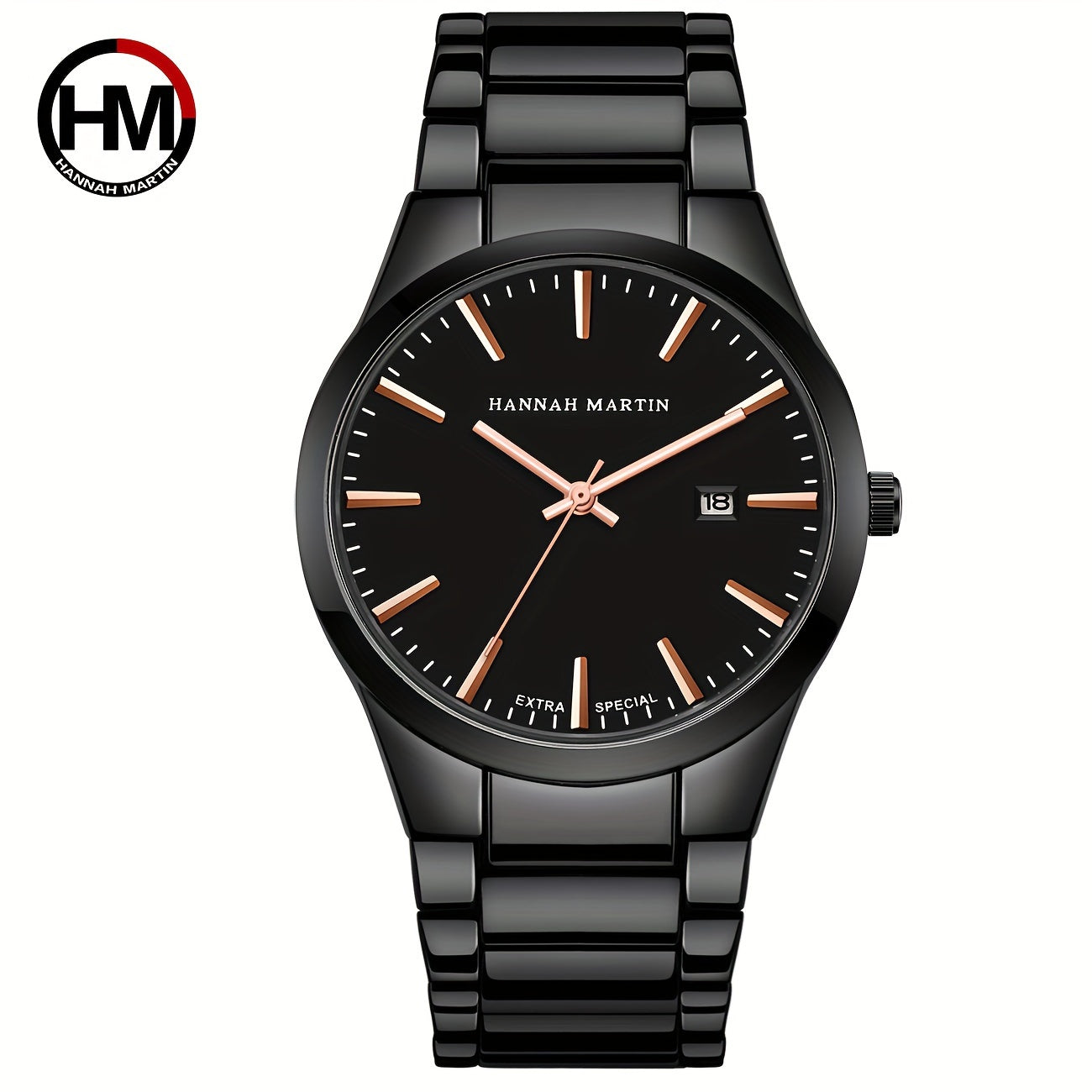 Fashion Casual Watch, Classic Simple Black Calendar Quartz Movement Stainless Steel Strap, Suitable For Daily Outdoor Leisure Business Men's Watch