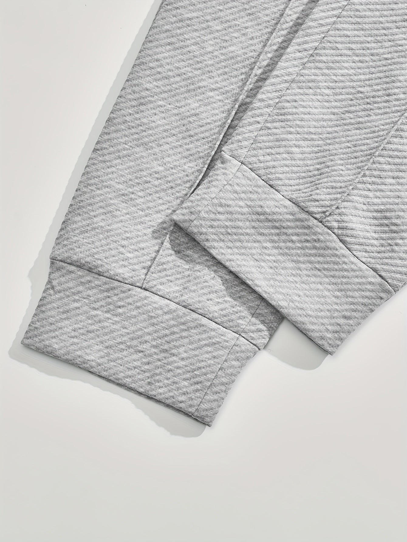 Men's Casual Sportswear Set - Long Sleeve Button-Up Shirt & Joggers, Stretch Fabric, Spring/Fall Collection