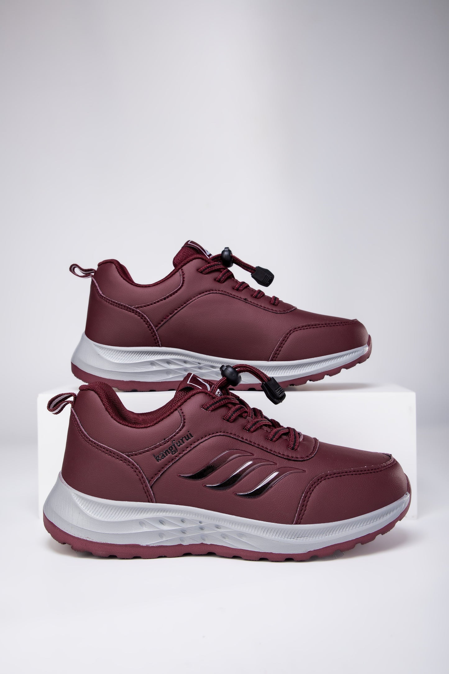 Women's Drawstring Sports Shoes, Waterproof Anti-slip Low Top Running Sneakers, Outdoor Gym Jogging Trainers