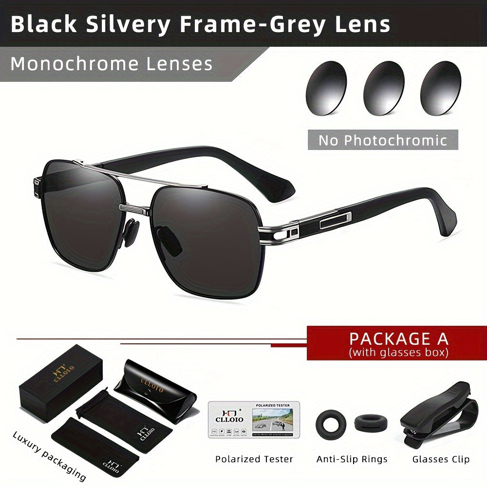 CLLOIO Top Quality Photochromic Men Women Polarized Driving Chameleon Anti-glare Sport UV400