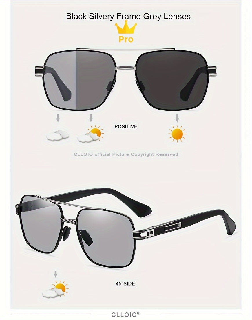 CLLOIO Top Quality Photochromic Men Women Polarized Driving Chameleon Anti-glare Sport UV400
