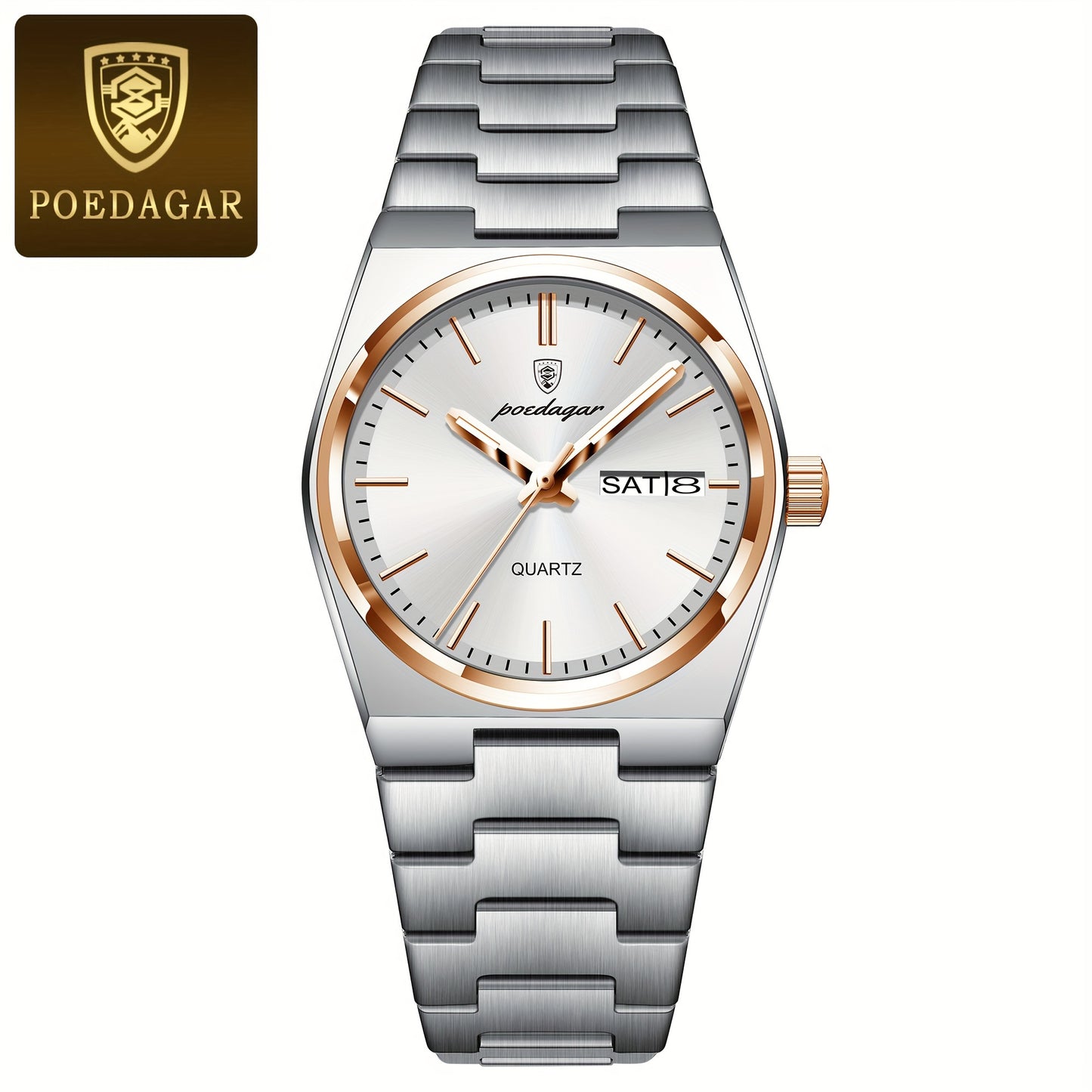 Berda Tomato Hot Selling Trendy Youth Elegant Korean Style Ladies Watch with Night Light Calendar Stainless Steel Quartz Watch