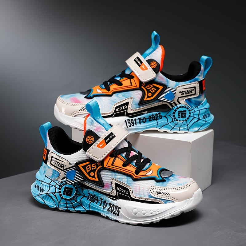 Casual Cool Low Top Sneakers For Boys, Lightweight Shock-absorbing Running Shoes For Spring Summer Autumn