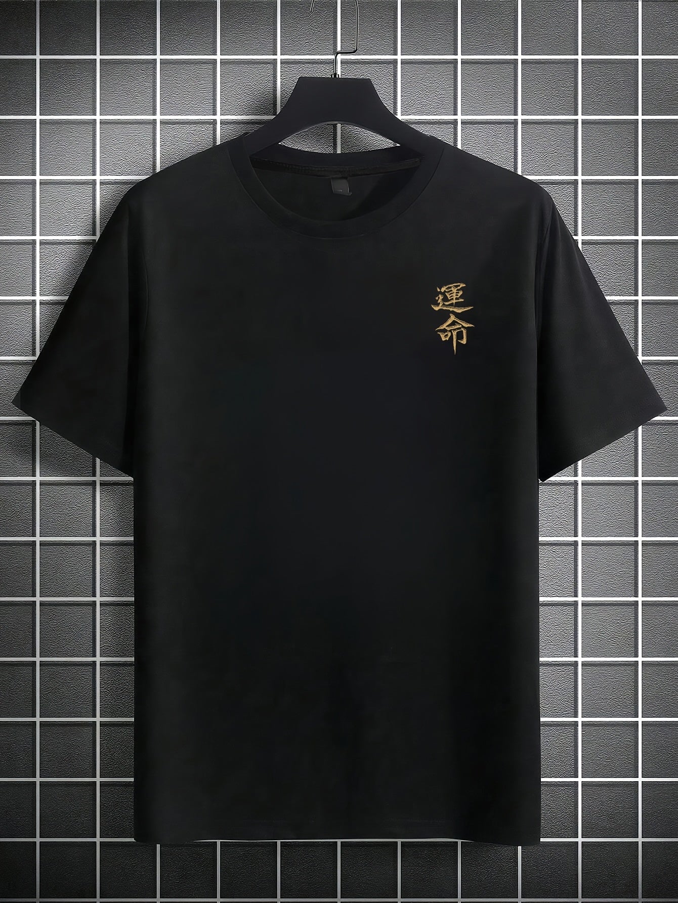 Men'S Japanese Samurai Sword Graphic T-Shirt - Casual Loose Fit Crew Neck, Short Sleeve Tee with Red Stylized Japanese Katanas Design, Breathable Polyester for Spring & Summer Outdoor Wear
