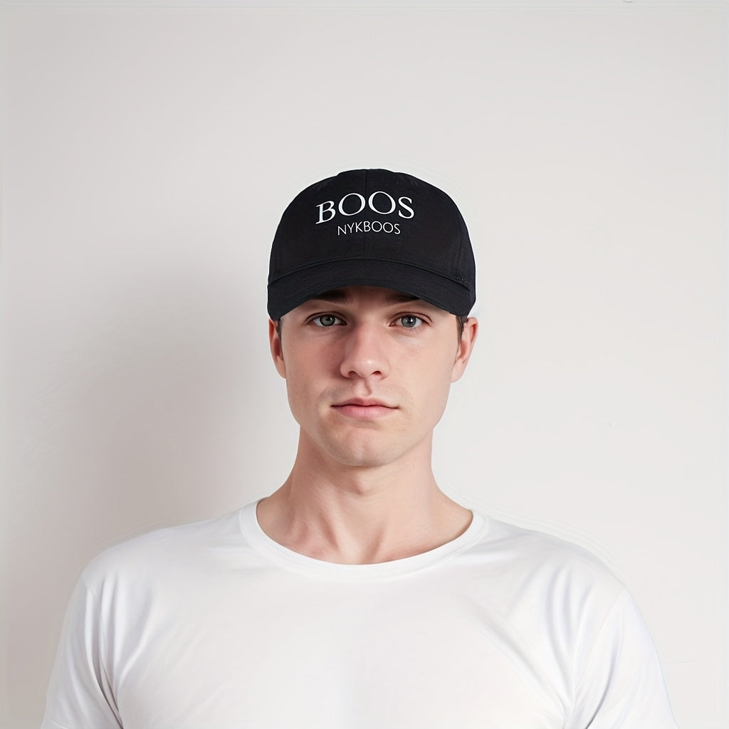 MLFO Casual "BOOS NYKBOOS" Baseball Cap, Lightweight Polyester, Adjustable Fit, Curved Brim, Hand Washable, 5 Colors, with Thanksgiving and Father'S Day Prints