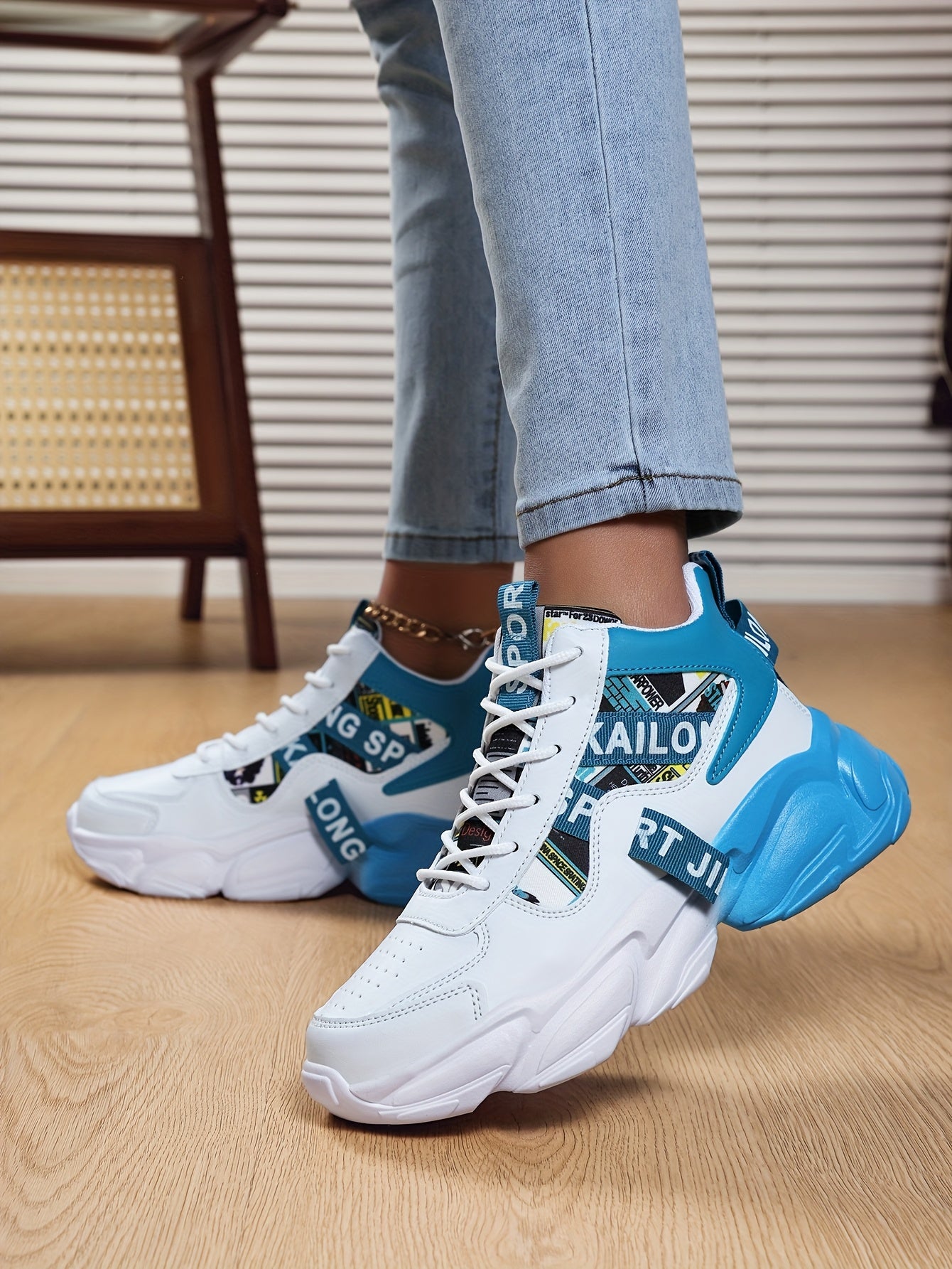 Women'S High-Top Plaid Skate Sneakers - Lightweight, Non-Slip, Shock-Absorbing Sneakers with EVA Sole, Synthetic Faux Leather Upper & Fabric Lining for All-Season Sports and Casual Wear, Casual Sneakers | Stylish Lace-Up Shoe