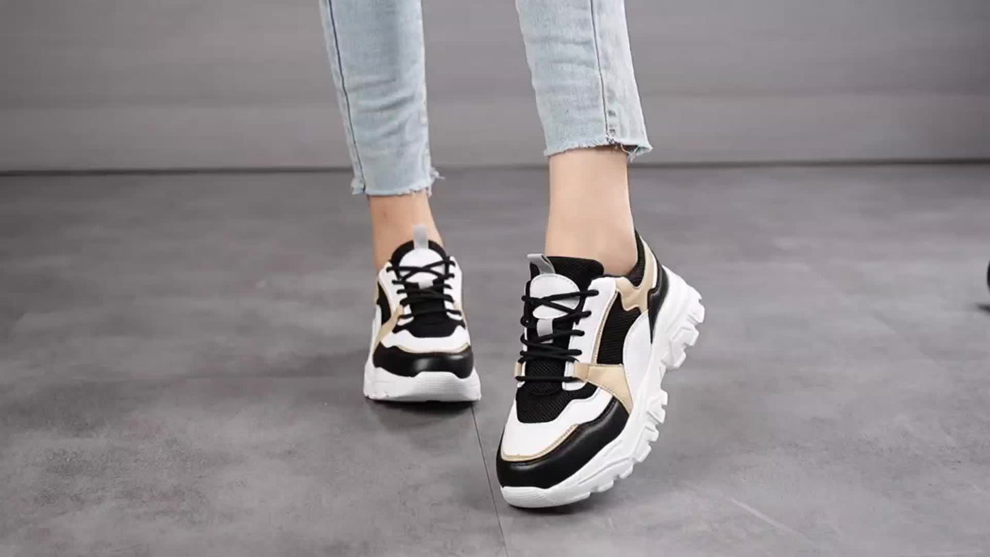 Lumirest Women'S Sports Shoes, Lightweight And Stylish, Casual And Fashionable Women'S Shoes, Lace-Up And Comfortable Outdoor Walking Shoes, Women'S Running Shoes, Non-Slip And Wear-Resistant Thick Soles