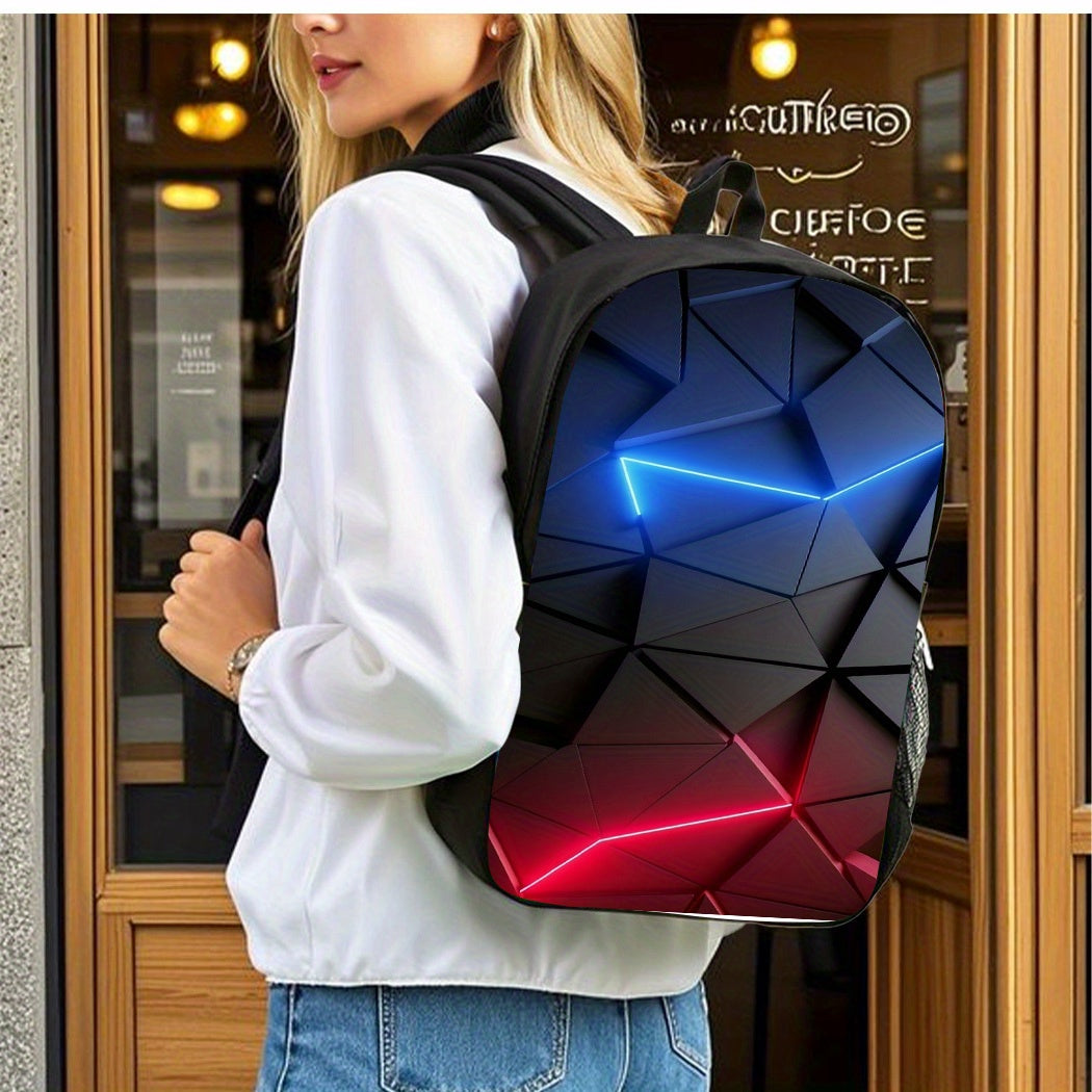 3pcs Gamer Large Capacity Lightweight Nylon Daypack with Lunch Bag & Pencil Case, Perfect for, Travel, or Daily Commute, Great Birthday or Holiday Gift, Backpack for Travel