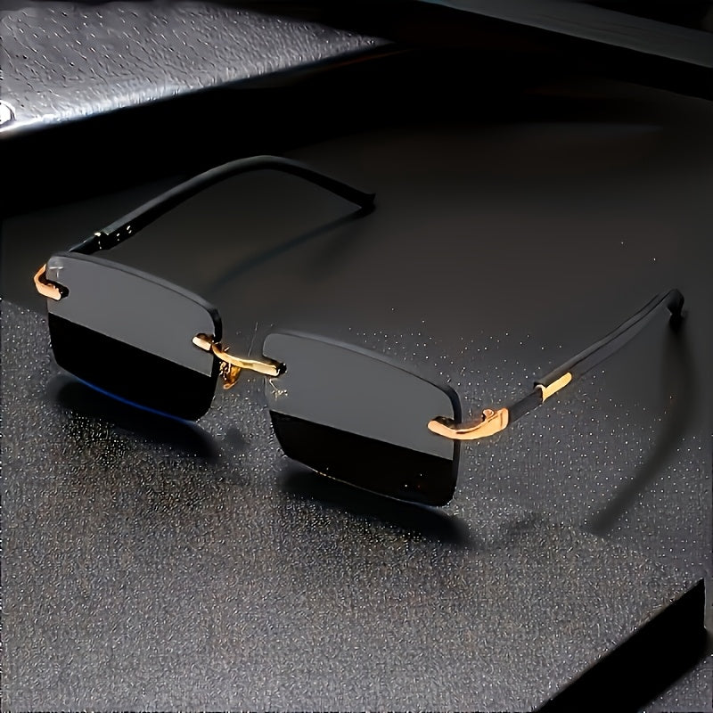 1pc Men'S Square Frame Fashion Glasses - Black PC Lenses with Mirror Finish, Lightweight Plastic Frame for Casual & Hip-Hop Style, Everyday Decorative Eyewear, Hip Hop Accessories, Stylish Accessory, Modern Aesthetic