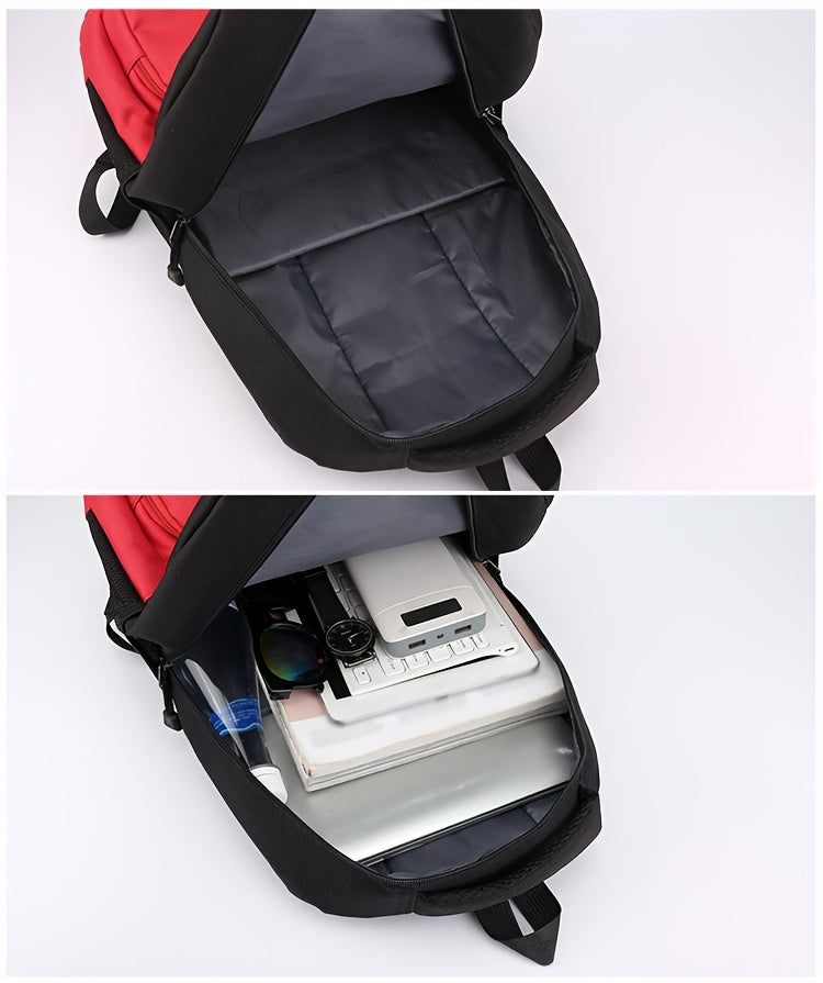 Durable Oxford Fabric Backpack - Spacious, Breathable, Adjustable Strap, Laptop Compartment, Ideal for Hiking, Camping, Travel, School & Work - High 46cm, Long 32cm, Thick 19cm, School Backpack | Adjustable Strap Backpack | D