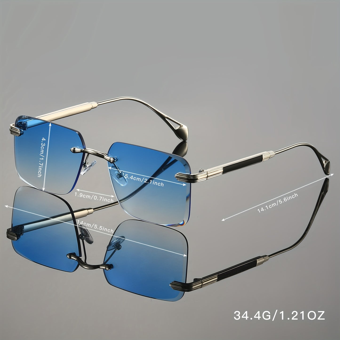 Unisex Classic Trendy Frameless Sunglasses for Outdoor Driving, Fishing,, Party, Travel, and Business Fashion Eyewear