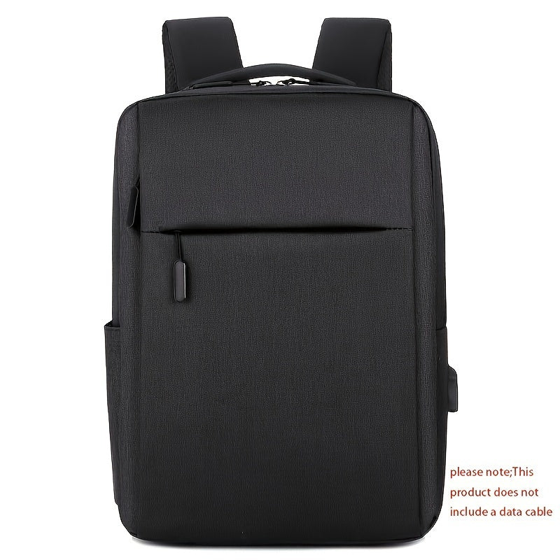 1pc Large Capacity Travel Backpack - Heavy-Duty Oxford Fabric Laptop Backpack with Multiple Compartments, Adjustable Padded Shoulder Straps & Front Zipper Pocket - Business, College, Commute Backpack - Ideal Gift for Professi