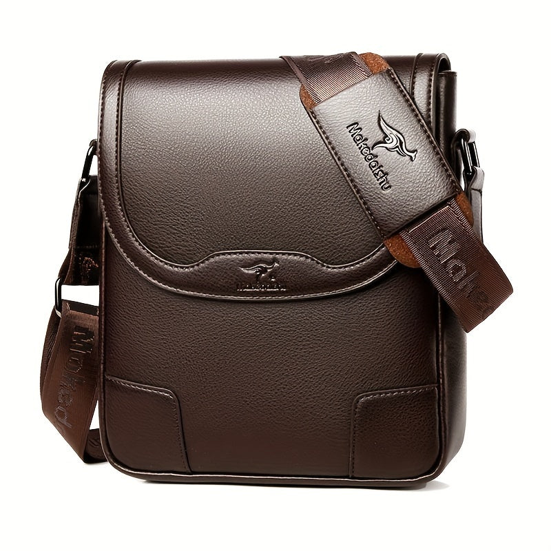 Men'S Fashion Crossbody Messenger Bag, Casual Shoulder Bag, Large Capacity Business Travel Satchel, Trendy Vertical Backpack