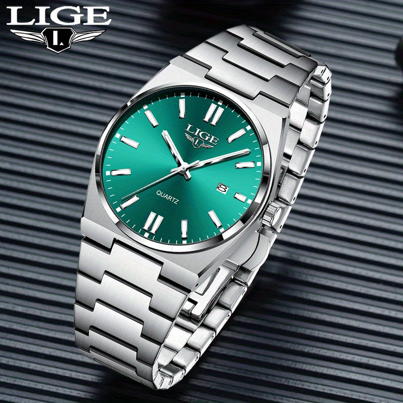 LIGE Stylish Vintage Design Women'S Quartz Timepiece Classic Date Quartz Watch for Men with Luminous Features