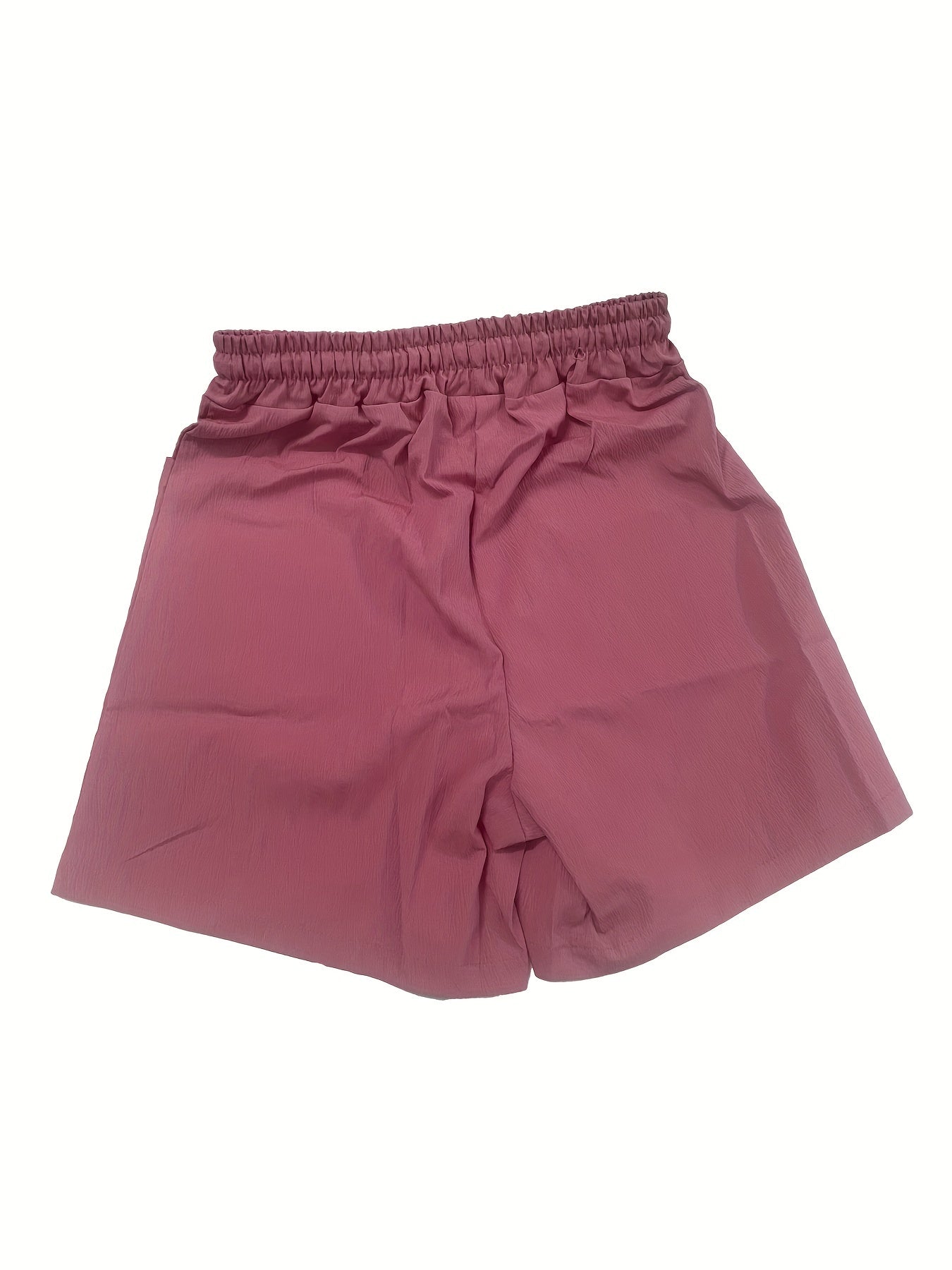 Women's Beige Cargo Shorts - Casual & Stylish, Solid Color with Drawstring Waist and Pockets, Polyester Blend, Machine Washable, All-Season Comfort