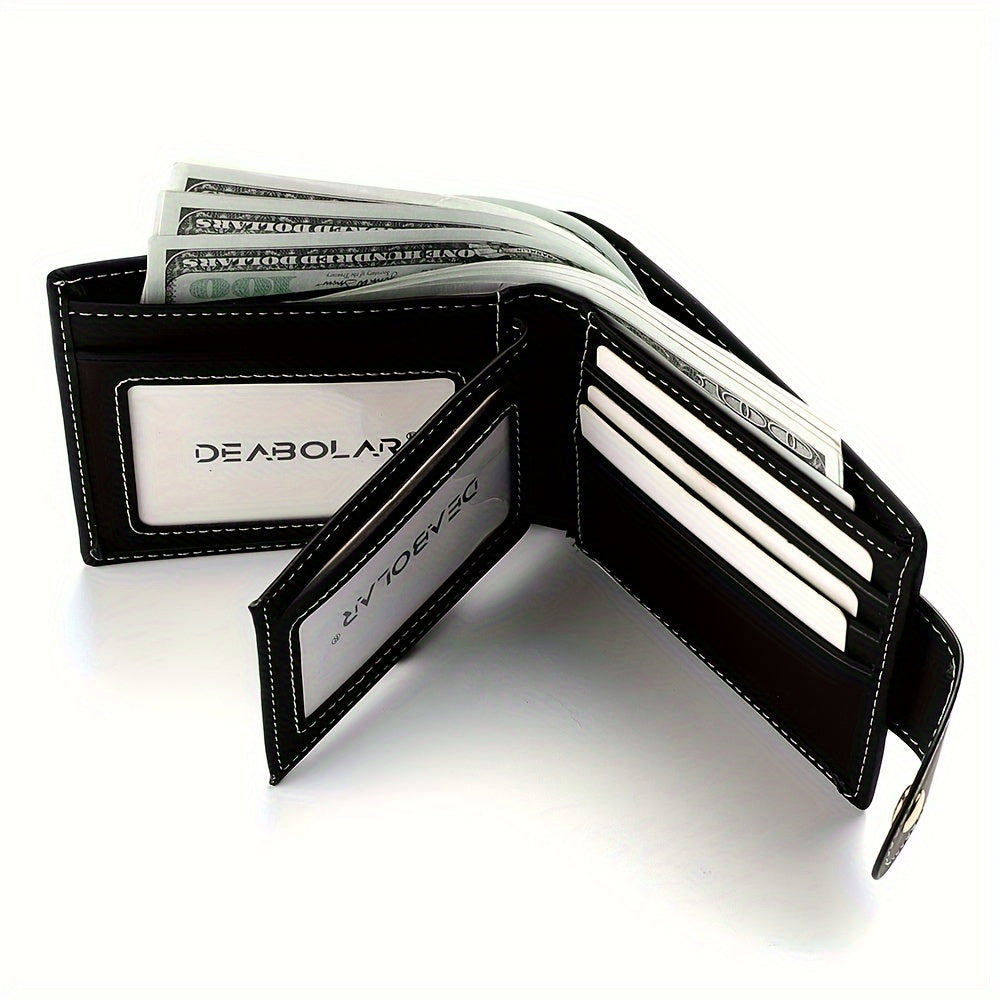 Fashion Eagle Wallet For Men, Zipper Snap Coin Credit Card Bag, Frosted PU Leather Clip For Men