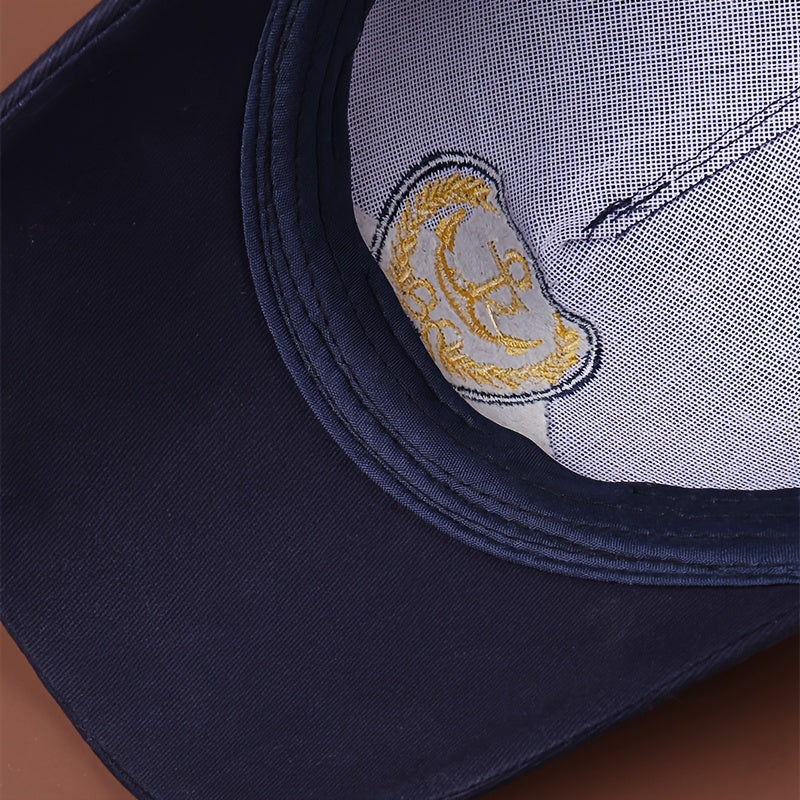 One Fashionable Casual Boat Anchor Baseball Cap Unisex Hat Adjustable Outdoor Portable Visor